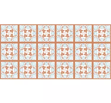 Květinové obtisky středomořských dlaždic na nábytek - TenStickers