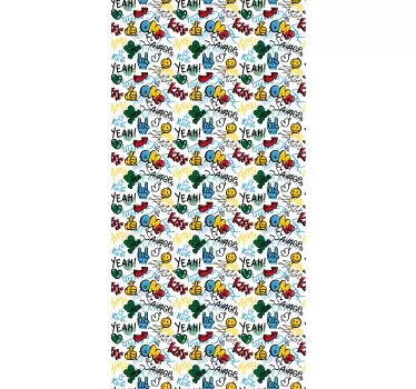 Městské graffiti doodle obtisky na nábytek - TenStickers