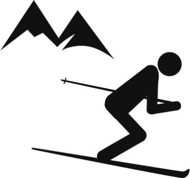 Lyžař symbol dekorativní nálepka - TenStickers
