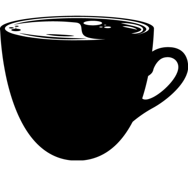 Tasse kávy Černá nálepka na kartě - TenStickers