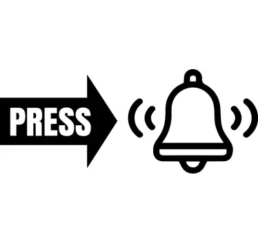Zazvonit na zvonek Nálepka znamení - TenStickers