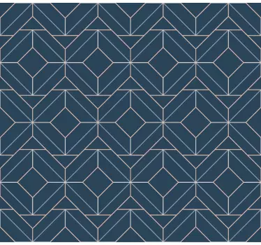 Modrý art deco Čáry nálepka - TenStickers