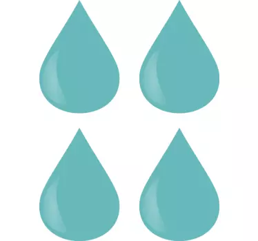 turkisové kapky Kuchyňská nálepka - TenStickers
