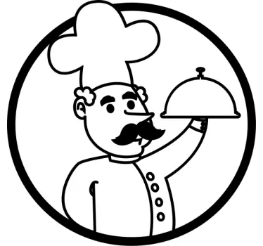 Řezník kreslí Kuchyňská nálepka - TenStickers