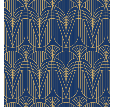 Vzor Art Deco se zlatými detaily Vytisknout nálepka - TenStickers