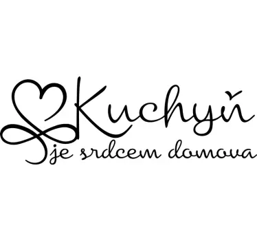 Citace samolepka "kuchyně je srdcem domova - TenStickers