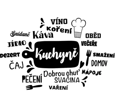 Samolepka kuchyňských slov - TenStickers