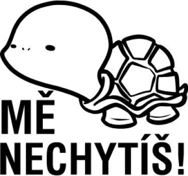 Mě nechytíš nálepka želva na auto - TenStickers