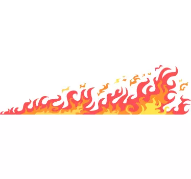 Plameny samolepka na auto - TenStickers