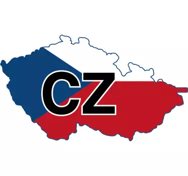 Česko samolepka na auto - TenStickers