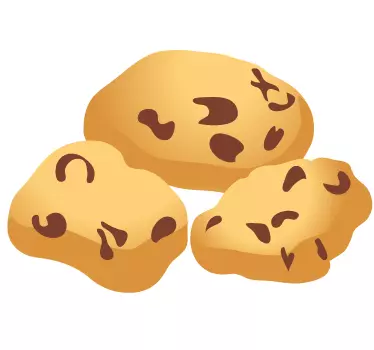 čokoláda cookies obtisk - TenStickers