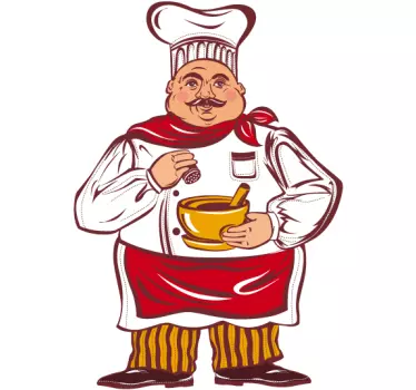 Cook ilustrace nálepka na zeď - TenStickers
