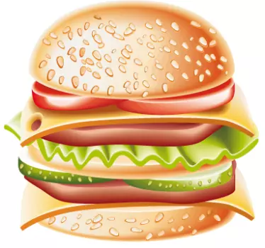 Nálepka sýra hamburger - TenStickers