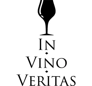 In vino veritas latin text nálepka - TenStickers