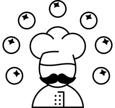 Juggling šéfkuchař nástěnné samolepky - TenStickers