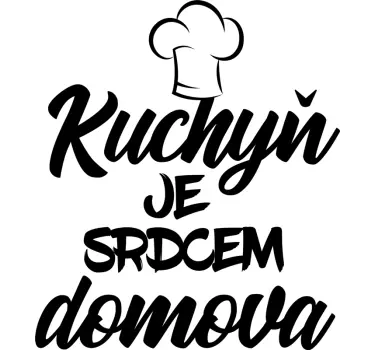 Kuchyňské srdce domácí domácí text nálepka na zeď - TenStickers