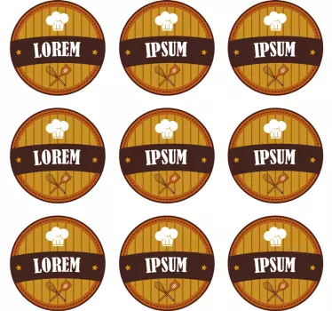 Kuchyňské štítky přizpůsobené samolepky - TenStickers