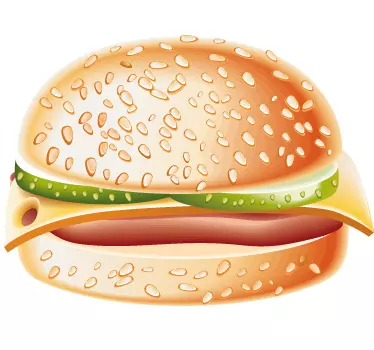 Lahodný hamburger obtisk - TenStickers