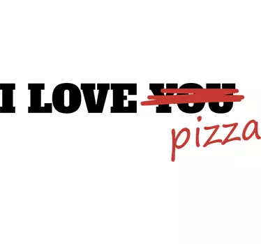 Miluji pizzu nálepka na zeď - TenStickers