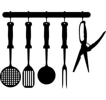 Nádobí kolekce monochromatické nástěnné nálepky - TenStickers