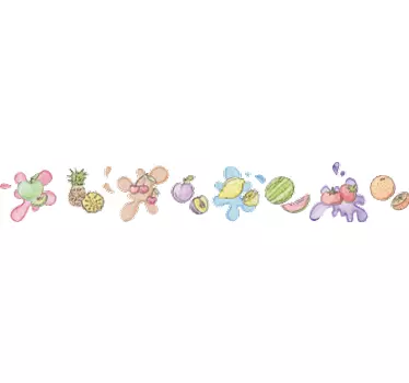 Nálepka akvarel ovoce hranice - TenStickers