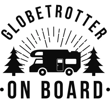 Nálepka globetrotter na palubě vozidla - TenStickers