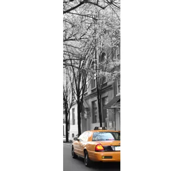 Nálepka lednička taxi v new yorku - TenStickers