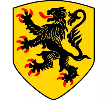 Nálepka lva šikmá vlajka auta - TenStickers