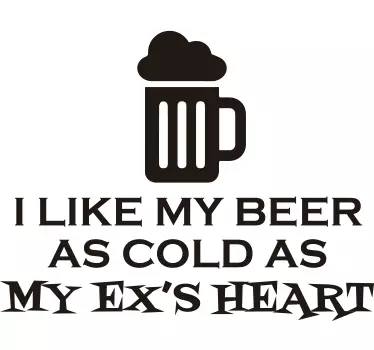 Nálepka na studené pivo ex - TenStickers