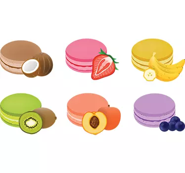 Nálepka s příchutí makarónů - TenStickers