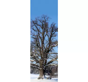 Nálepka zimní strom chladničky - TenStickers