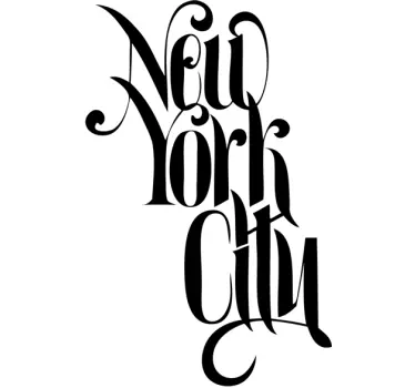 New york city text obtisk - TenStickers