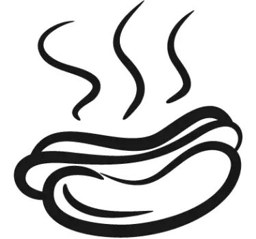 Obálka hotdog obrys - TenStickers