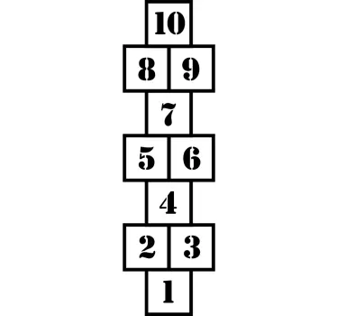 Obtisky moderní hopscotch děti - TenStickers