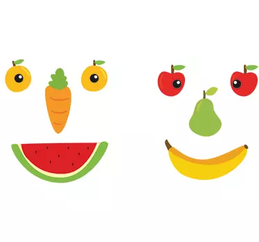 Ovocné tváře dekorativní nálepka - TenStickers