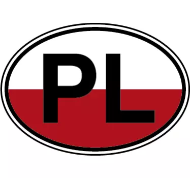 Pl vlajka auto nálepka - TenStickers