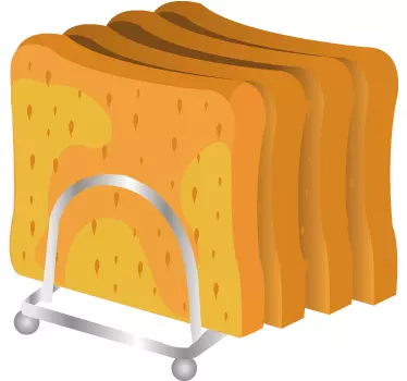 Plátek opečeného chleba nálepka na zeď - TenStickers