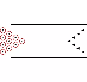 Podlahové dlaždice na bowling vinylové nálepky - TenStickers
