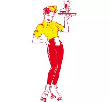 Pop art servírka dekorativní samolepka - TenStickers