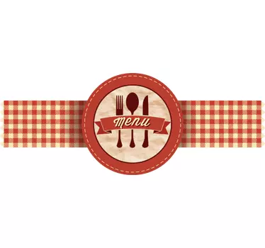 Retro menu logo kuchyně nálepka - TenStickers