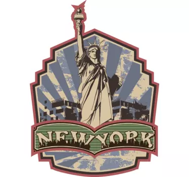Retro nálepka na zeď new york - TenStickers