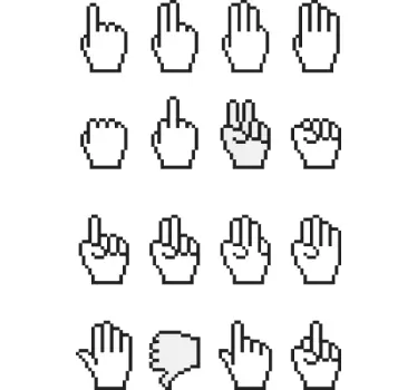 Ruční kurzor obtisky kolekce - TenStickers