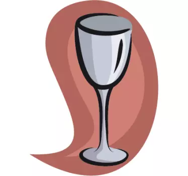 Sklenice na víno ilustrace nálepka na zeď - TenStickers