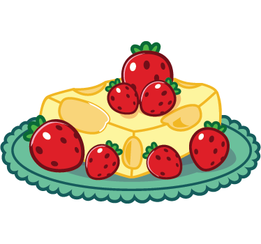 Sýr a jahodové samolepky - TenStickers
