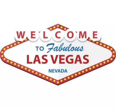 Vítejte na samolepce domácí zdi las vegas - TenStickers