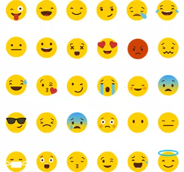 Whatsapp emoji nálepky na stěnu - TenStickers