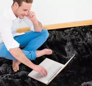 3d vinylový koberec na útesy a hory na podlahu - TenStickers