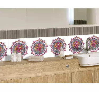 Mandala dlaždice dekorativní vinyl dlaždice přenos - TenStickers