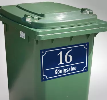 Ulice a číslo skleněné dveře nálepka - TenStickers