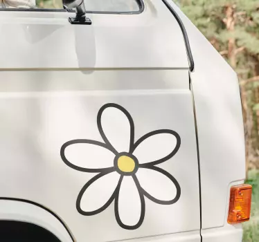 Sedmikráska květina samolepka na auto - TenStickers